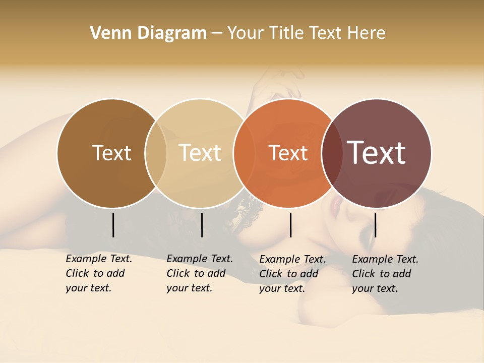 A Woman In Lingerie Smoking A Cigarette PowerPoint Template