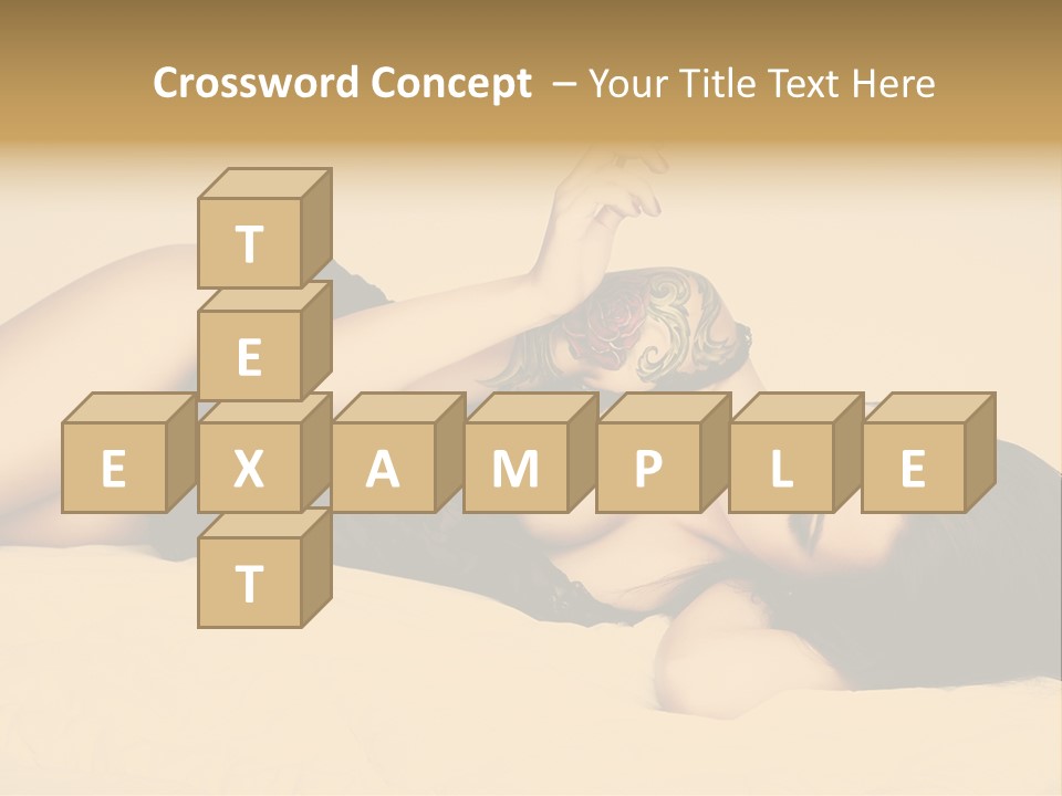 A Woman In Lingerie Smoking A Cigarette PowerPoint Template