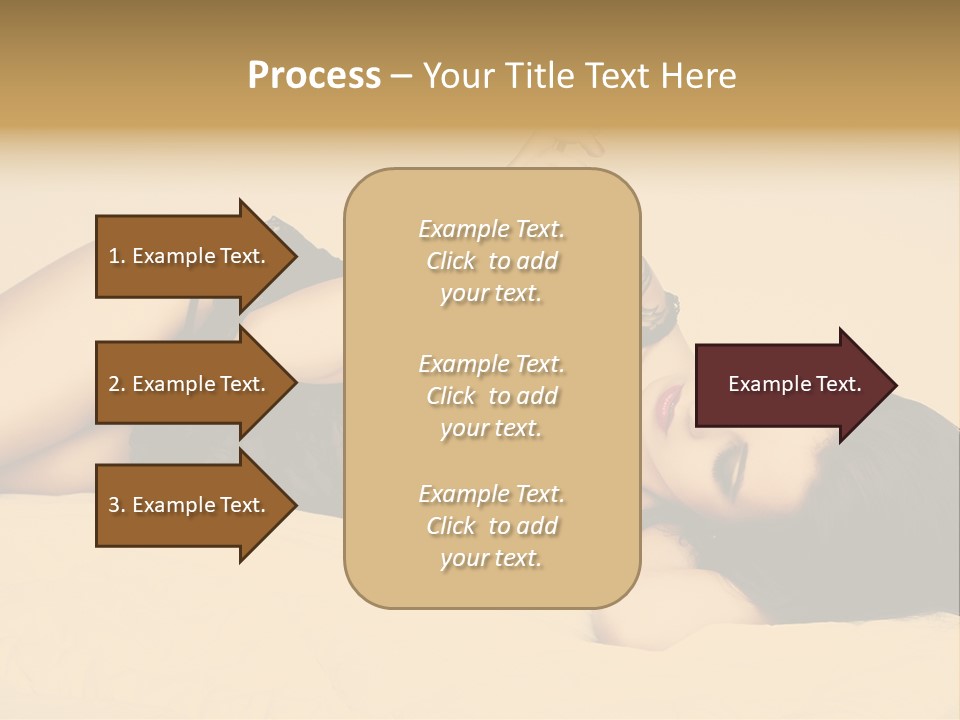 A Woman In Lingerie Smoking A Cigarette PowerPoint Template