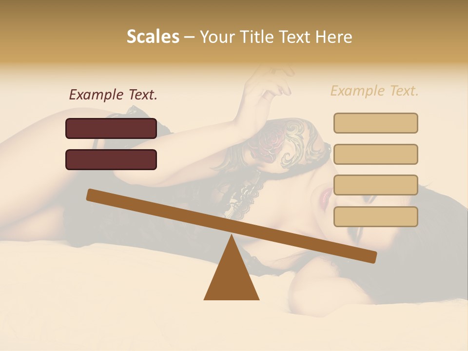 A Woman In Lingerie Smoking A Cigarette PowerPoint Template