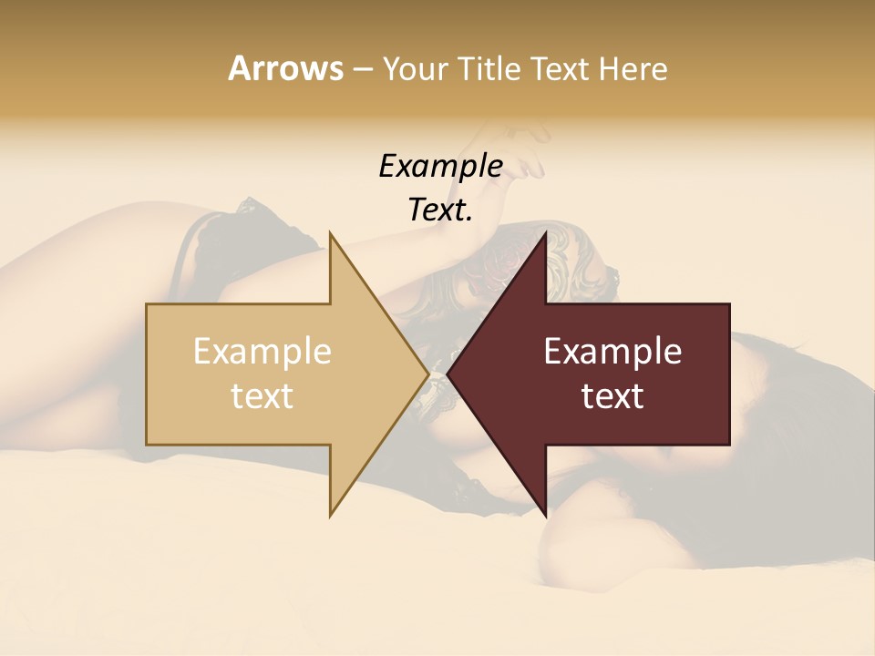 A Woman In Lingerie Smoking A Cigarette PowerPoint Template