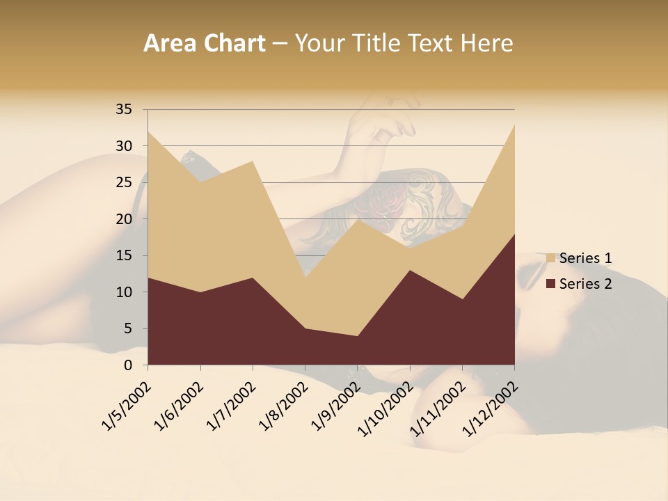 A Woman In Lingerie Smoking A Cigarette PowerPoint Template