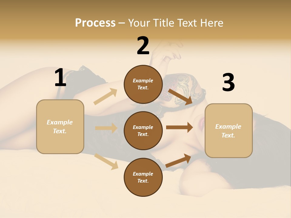 A Woman In Lingerie Smoking A Cigarette PowerPoint Template