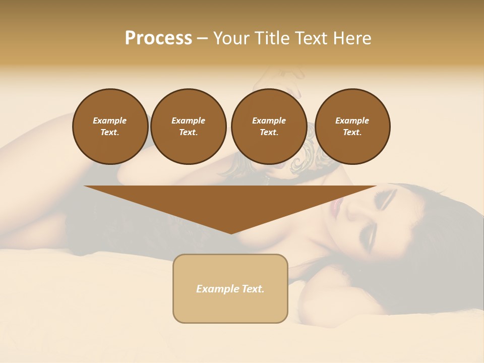 A Woman In Lingerie Smoking A Cigarette PowerPoint Template