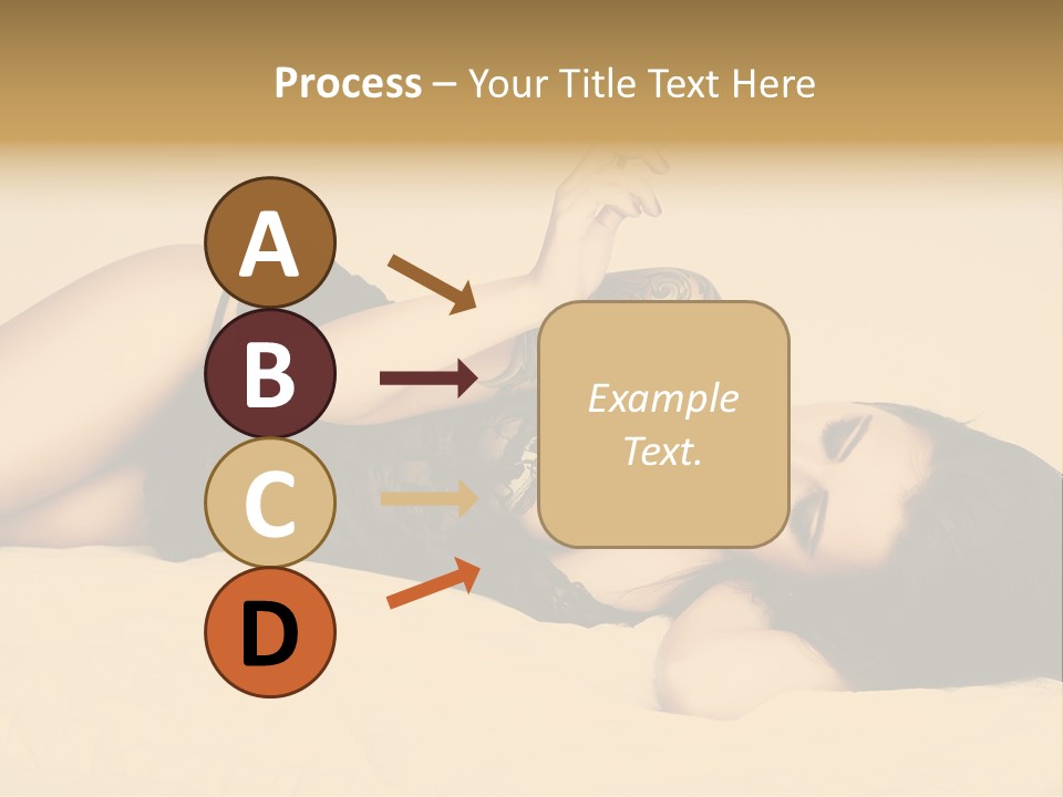 A Woman In Lingerie Smoking A Cigarette PowerPoint Template