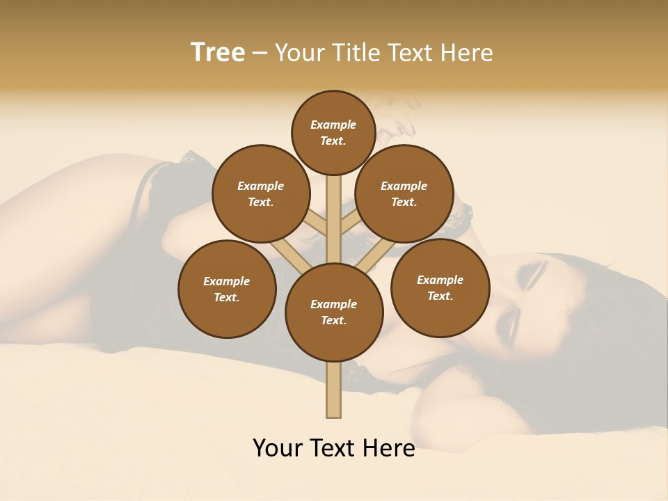 A Woman In Lingerie Smoking A Cigarette PowerPoint Template