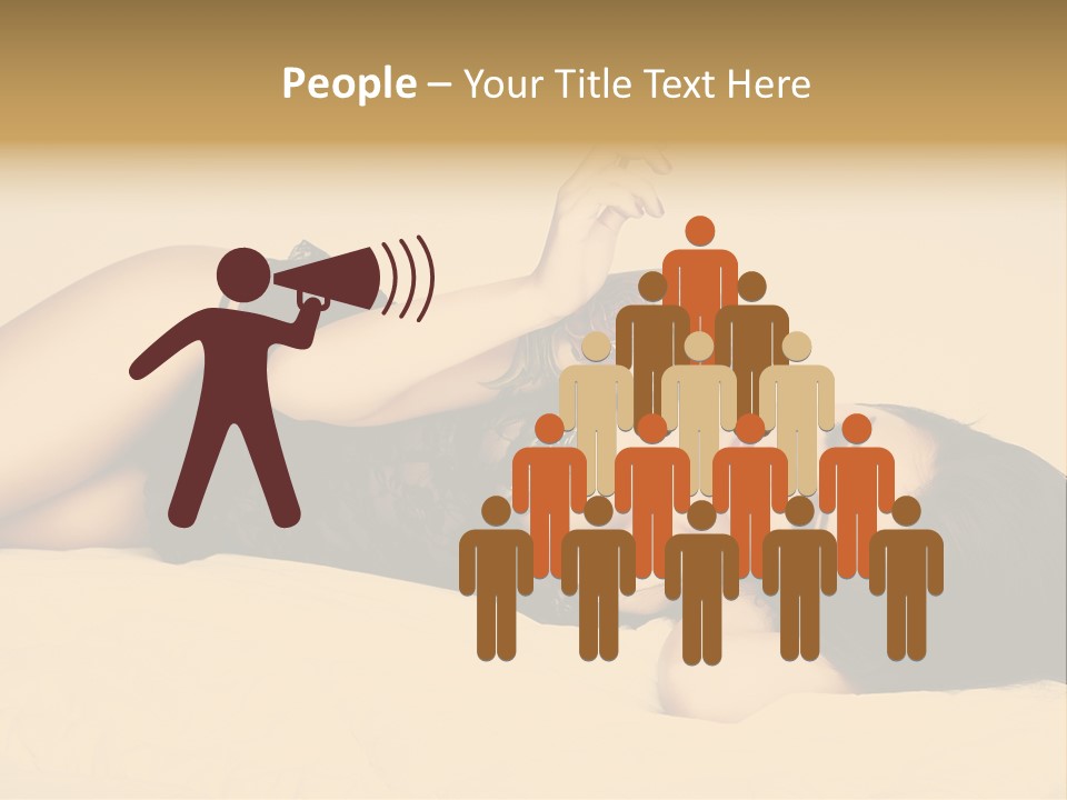 A Woman In Lingerie Smoking A Cigarette PowerPoint Template