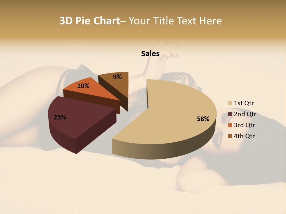 A Woman In Lingerie Smoking A Cigarette PowerPoint Template