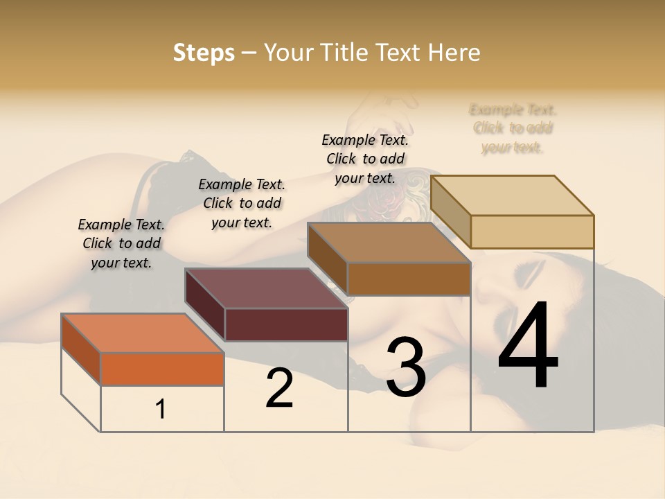 A Woman In Lingerie Smoking A Cigarette PowerPoint Template