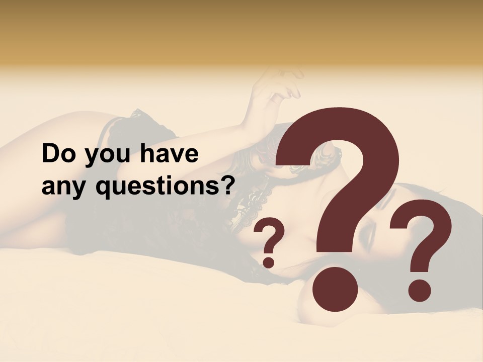 A Woman In Lingerie Smoking A Cigarette PowerPoint Template