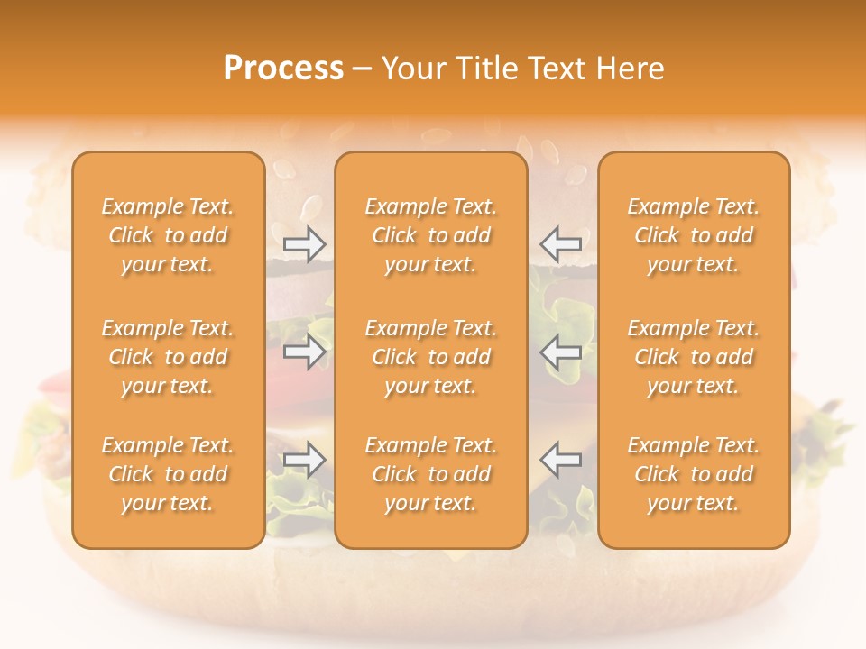 A Cheeseburger With Lettuce, Tomatoes, Onions And Tomatoes On It PowerPoint Template