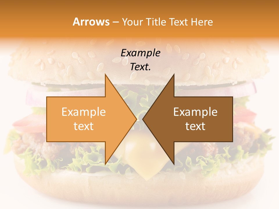 A Cheeseburger With Lettuce, Tomatoes, Onions And Tomatoes On It PowerPoint Template