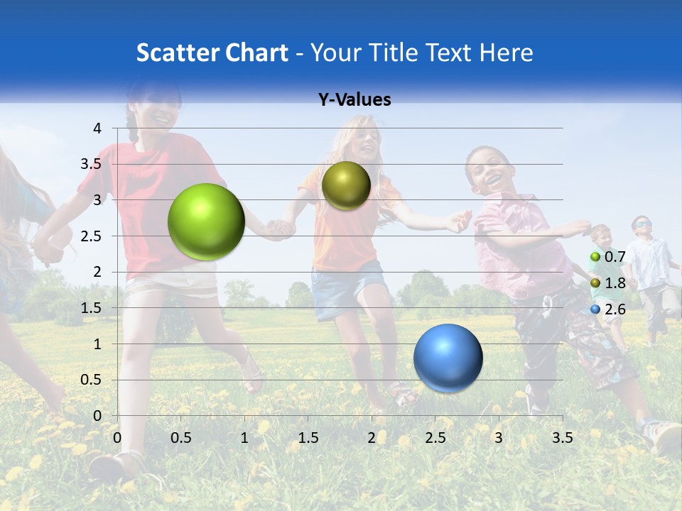 A Group Of Children Running Through A Field Holding Hands PowerPoint Template