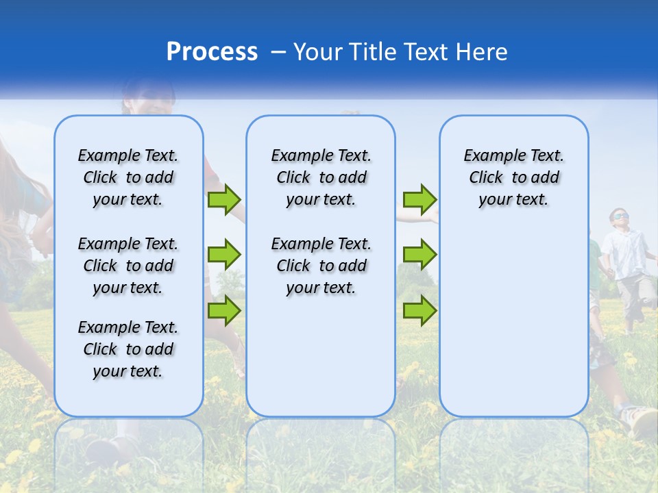 A Group Of Children Running Through A Field Holding Hands PowerPoint Template