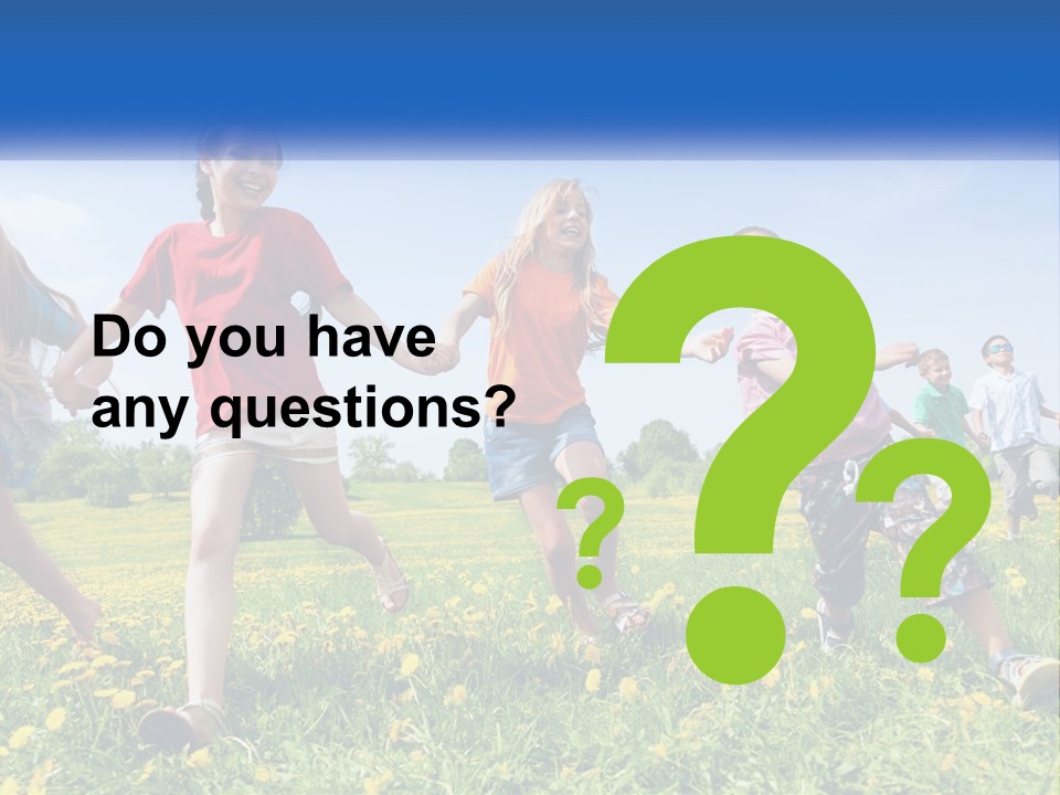 A Group Of Children Running Through A Field Holding Hands PowerPoint Template