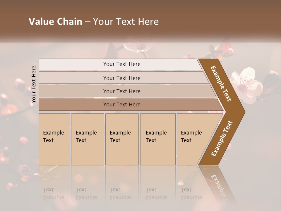 A Branch Of A Flowering Tree With Pink Flowers PowerPoint Template