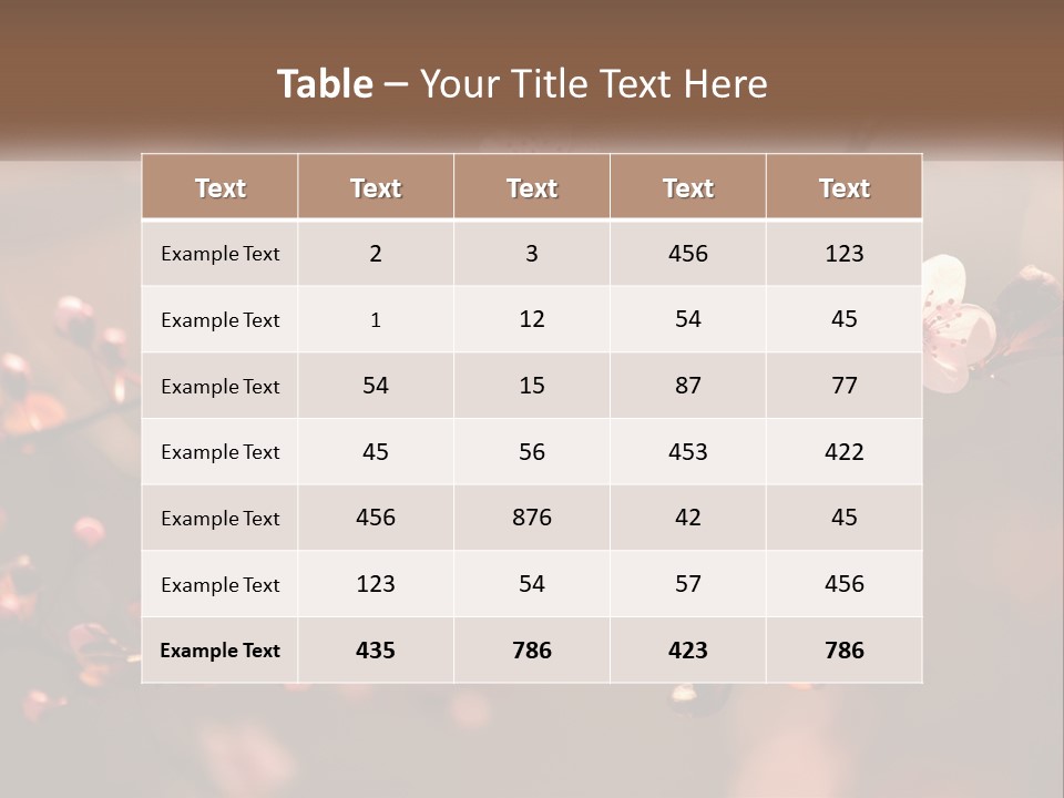 A Branch Of A Flowering Tree With Pink Flowers PowerPoint Template