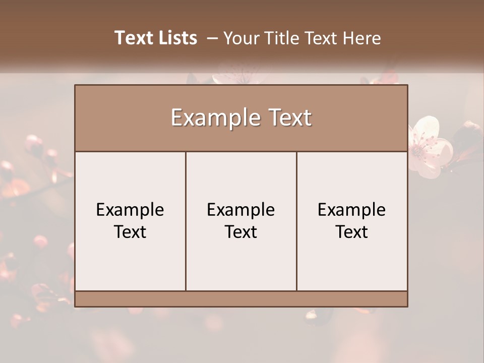 A Branch Of A Flowering Tree With Pink Flowers PowerPoint Template