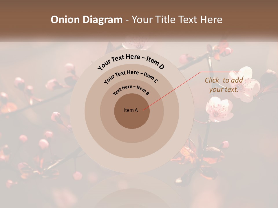 A Branch Of A Flowering Tree With Pink Flowers PowerPoint Template