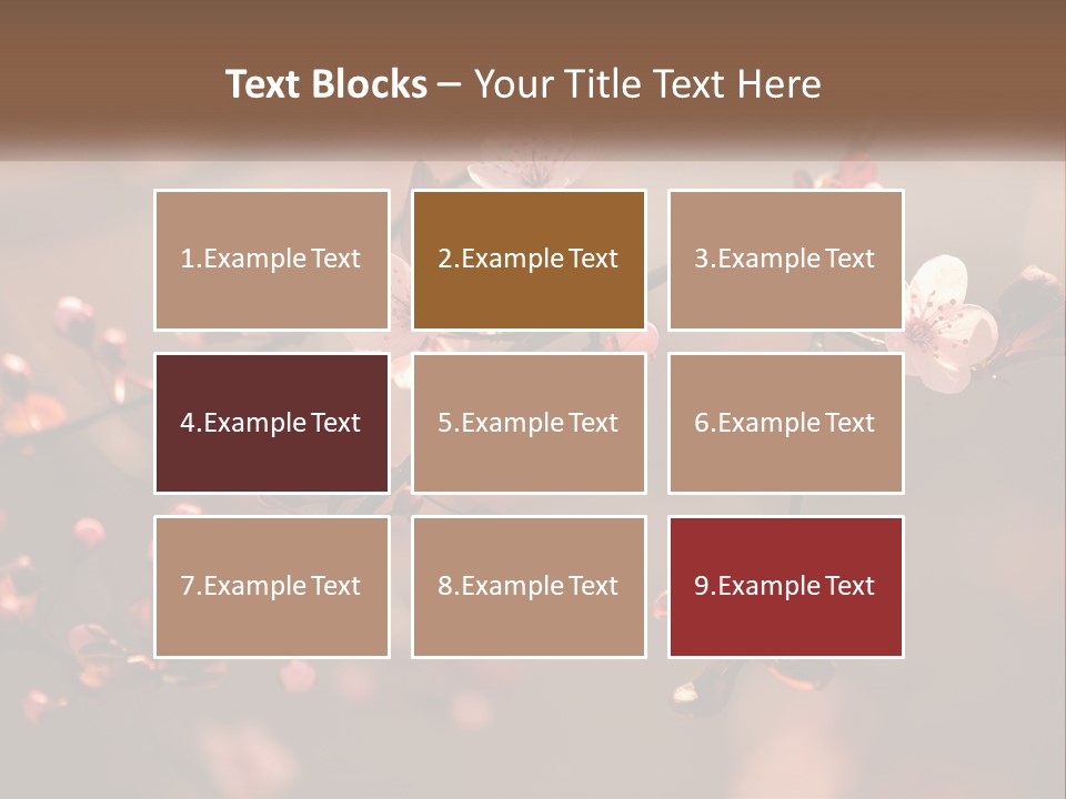 A Branch Of A Flowering Tree With Pink Flowers PowerPoint Template