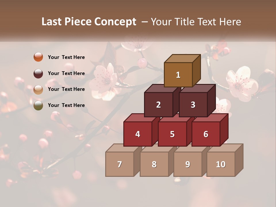 A Branch Of A Flowering Tree With Pink Flowers PowerPoint Template