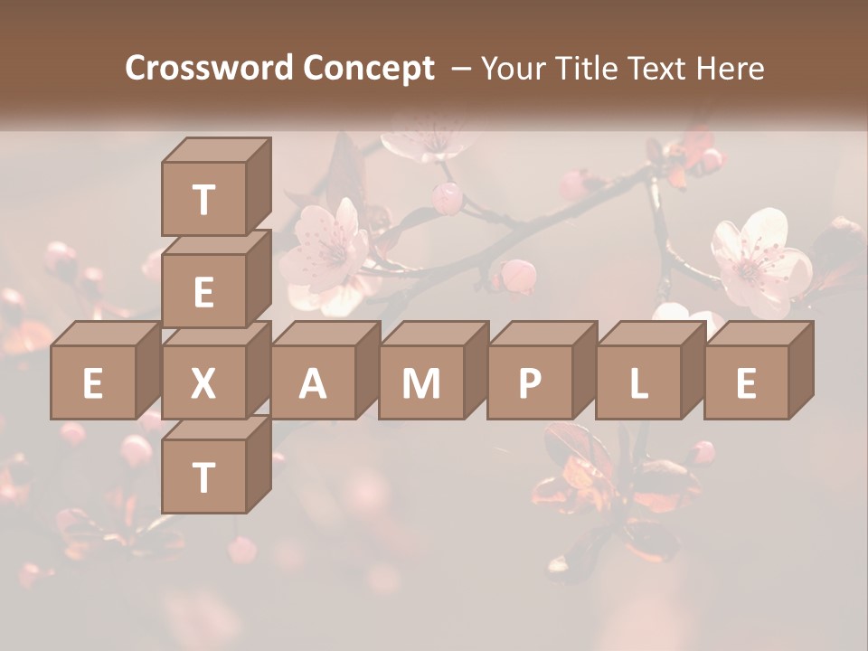 A Branch Of A Flowering Tree With Pink Flowers PowerPoint Template