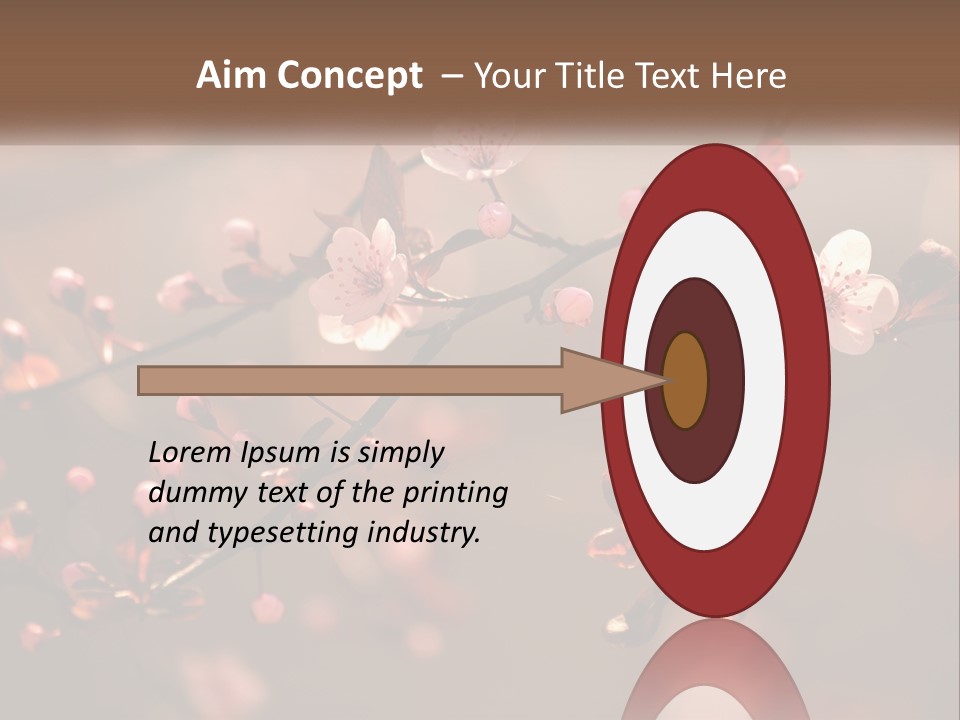 A Branch Of A Flowering Tree With Pink Flowers PowerPoint Template