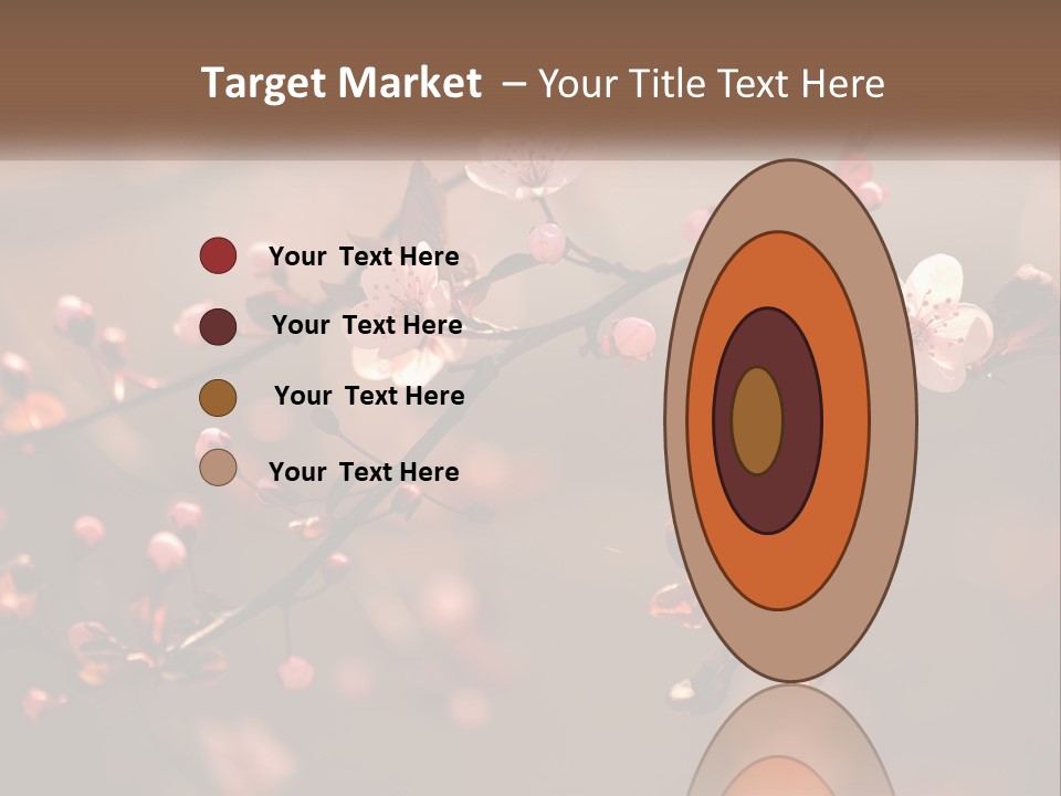 A Branch Of A Flowering Tree With Pink Flowers PowerPoint Template