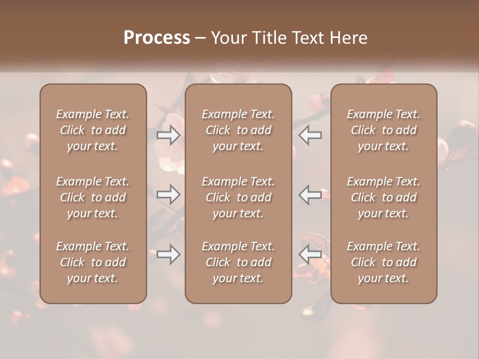 A Branch Of A Flowering Tree With Pink Flowers PowerPoint Template