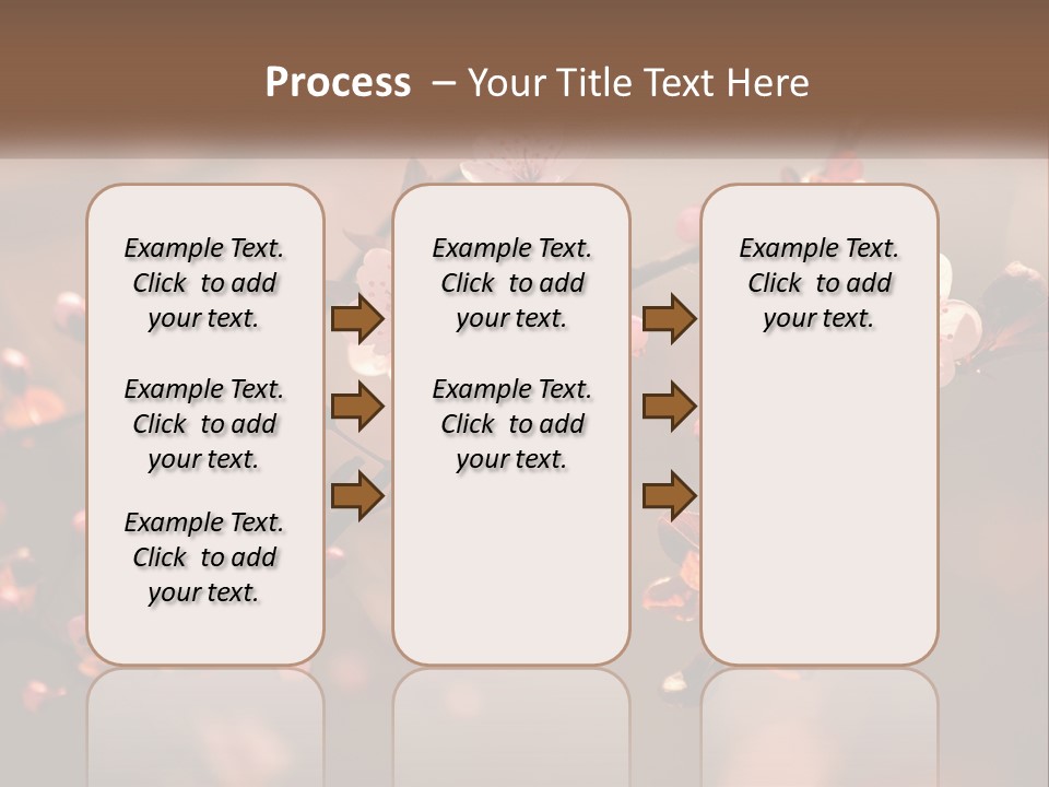 A Branch Of A Flowering Tree With Pink Flowers PowerPoint Template