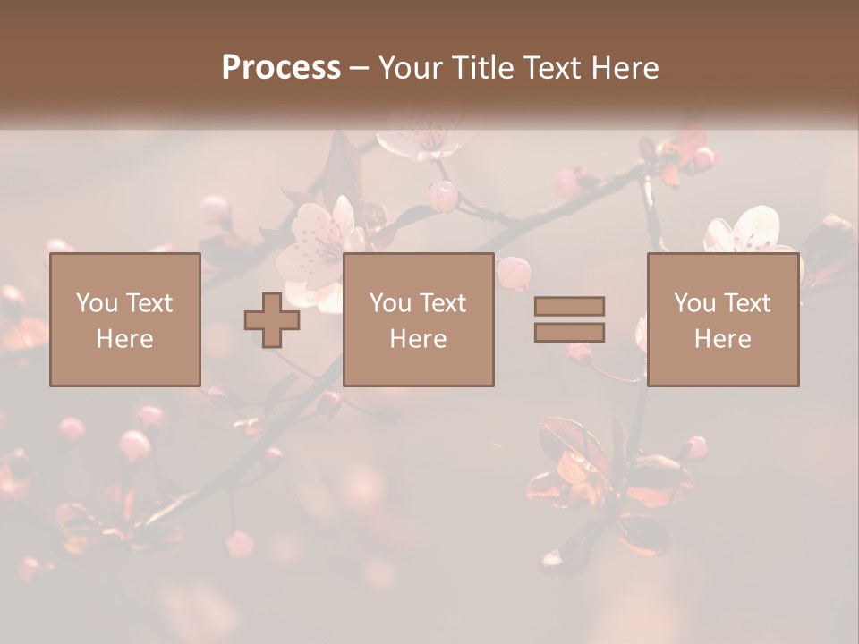 A Branch Of A Flowering Tree With Pink Flowers PowerPoint Template