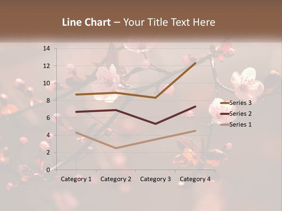A Branch Of A Flowering Tree With Pink Flowers PowerPoint Template