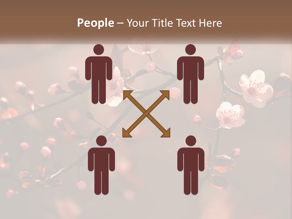 A Branch Of A Flowering Tree With Pink Flowers PowerPoint Template