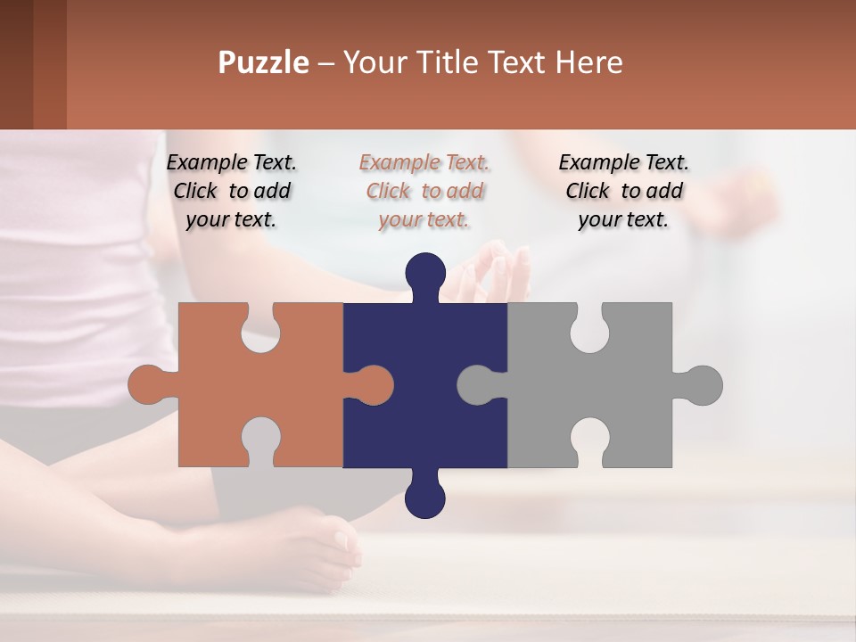 A Woman Sitting In A Yoga Position With Her Hands In The Air PowerPoint Template