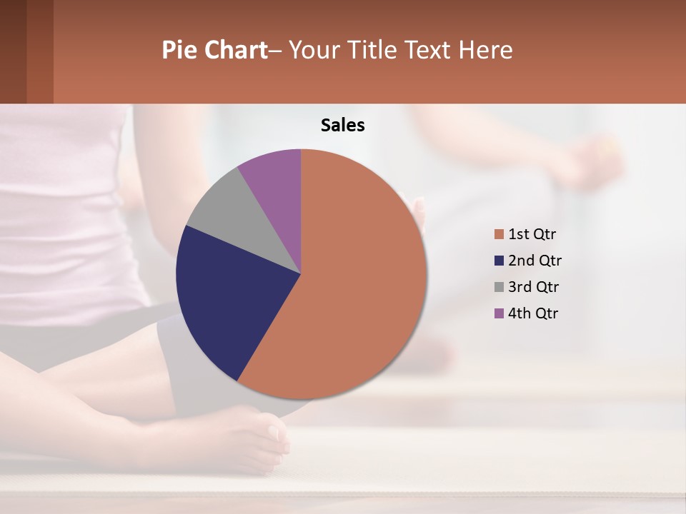 A Woman Sitting In A Yoga Position With Her Hands In The Air PowerPoint Template