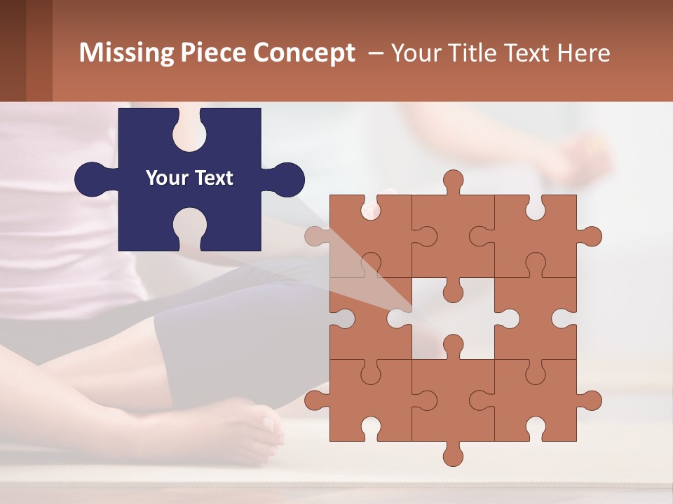 A Woman Sitting In A Yoga Position With Her Hands In The Air PowerPoint Template