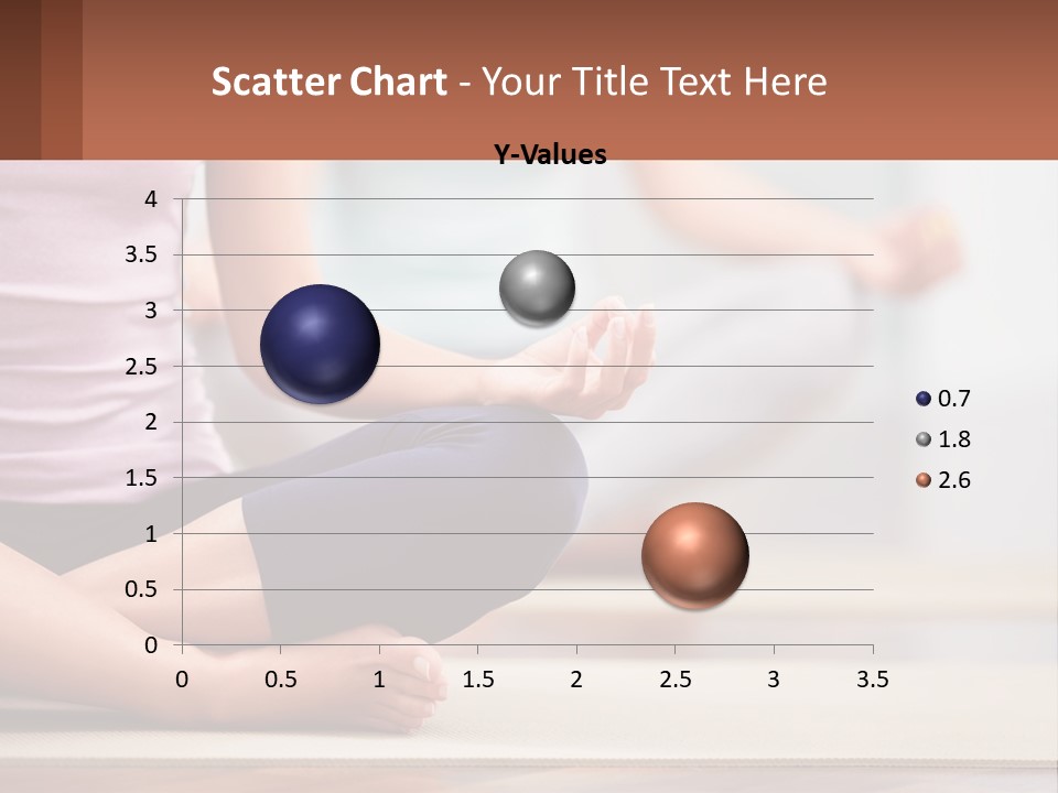 A Woman Sitting In A Yoga Position With Her Hands In The Air PowerPoint Template