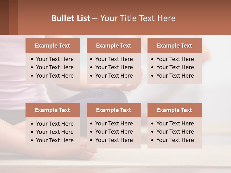 A Woman Sitting In A Yoga Position With Her Hands In The Air PowerPoint Template