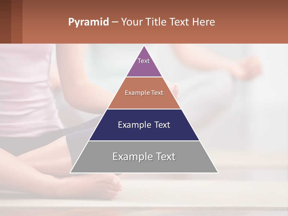 A Woman Sitting In A Yoga Position With Her Hands In The Air PowerPoint Template