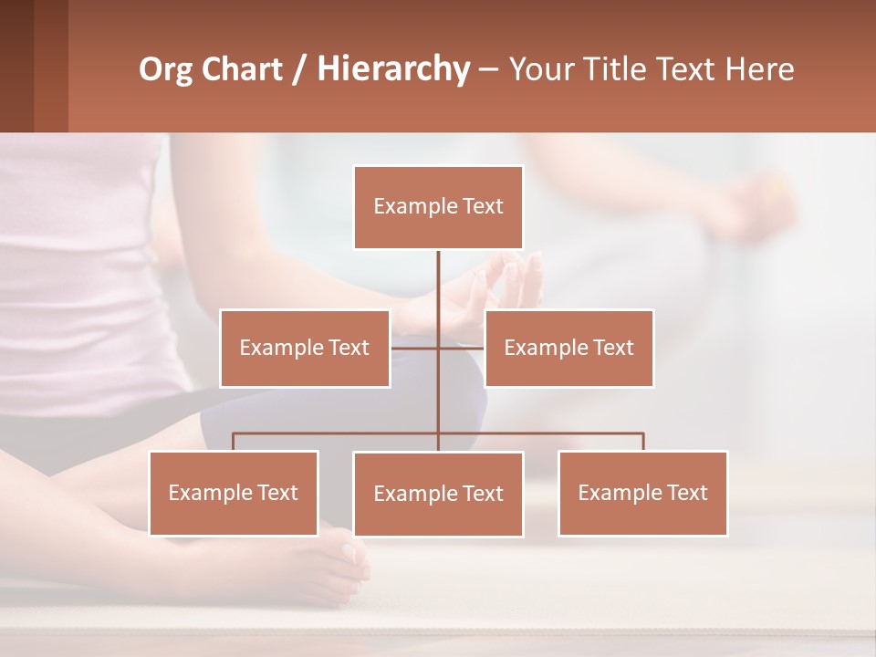 A Woman Sitting In A Yoga Position With Her Hands In The Air PowerPoint Template