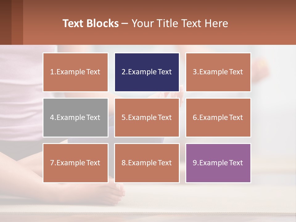 A Woman Sitting In A Yoga Position With Her Hands In The Air PowerPoint Template