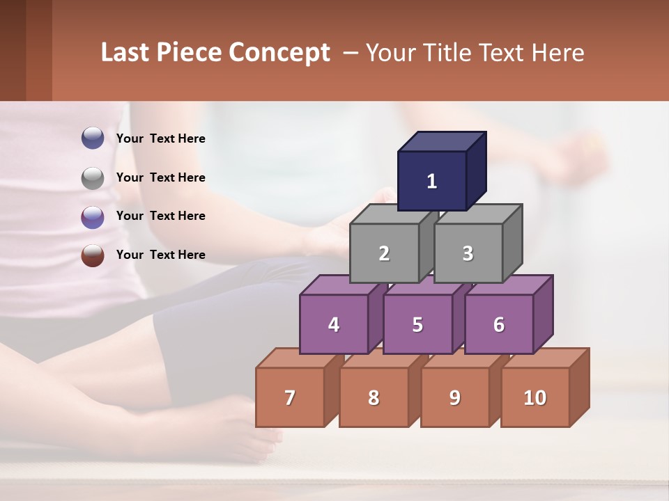A Woman Sitting In A Yoga Position With Her Hands In The Air PowerPoint Template