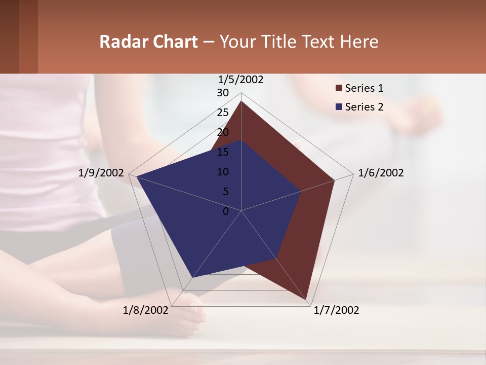 A Woman Sitting In A Yoga Position With Her Hands In The Air PowerPoint Template
