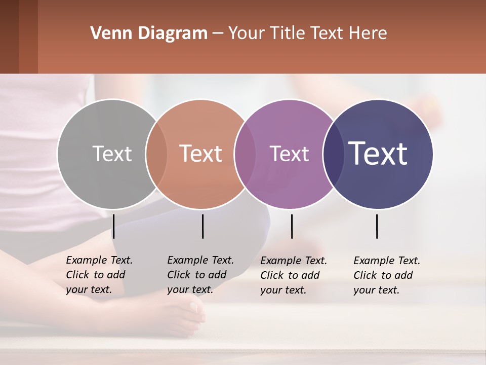 A Woman Sitting In A Yoga Position With Her Hands In The Air PowerPoint Template