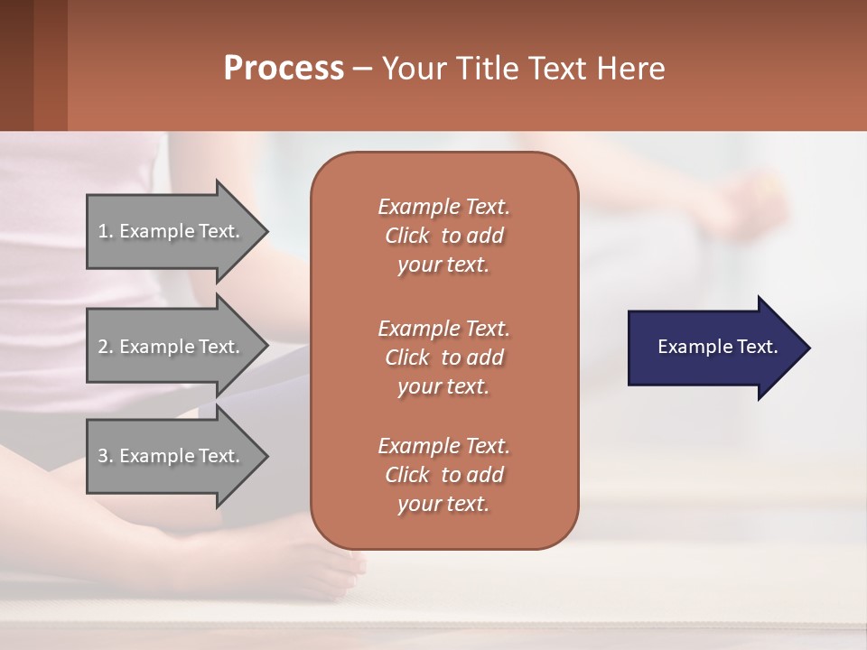 A Woman Sitting In A Yoga Position With Her Hands In The Air PowerPoint Template