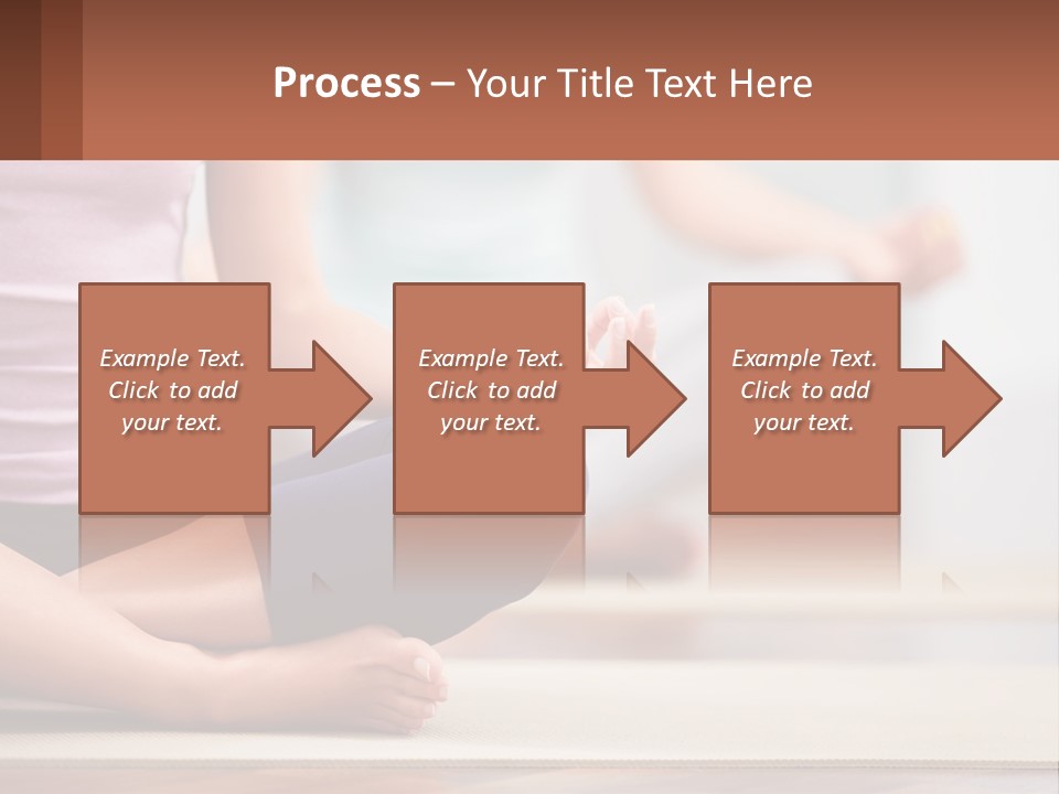 A Woman Sitting In A Yoga Position With Her Hands In The Air PowerPoint Template
