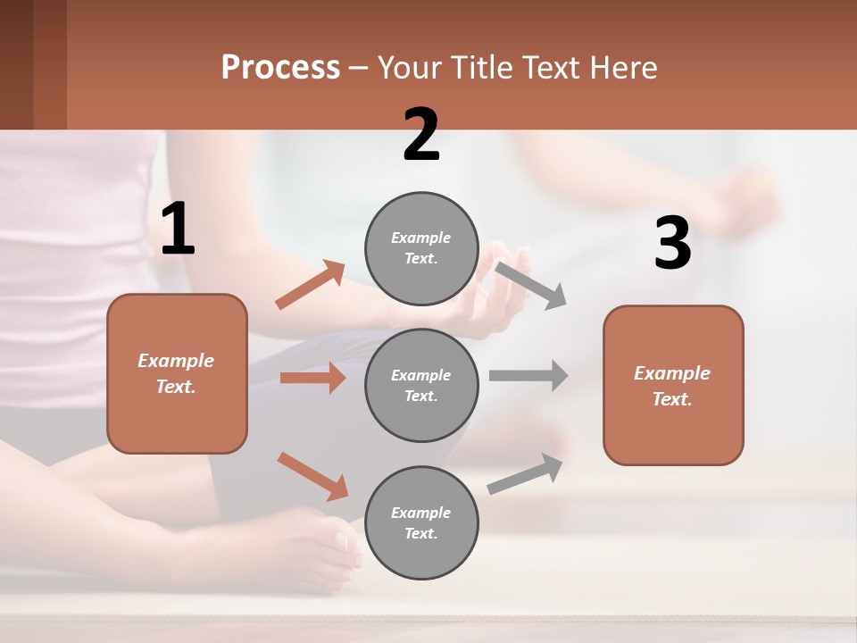 A Woman Sitting In A Yoga Position With Her Hands In The Air PowerPoint Template