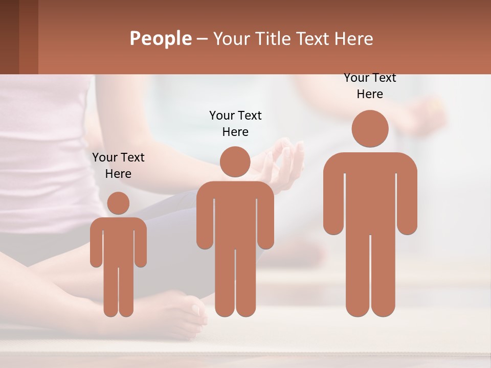 A Woman Sitting In A Yoga Position With Her Hands In The Air PowerPoint Template