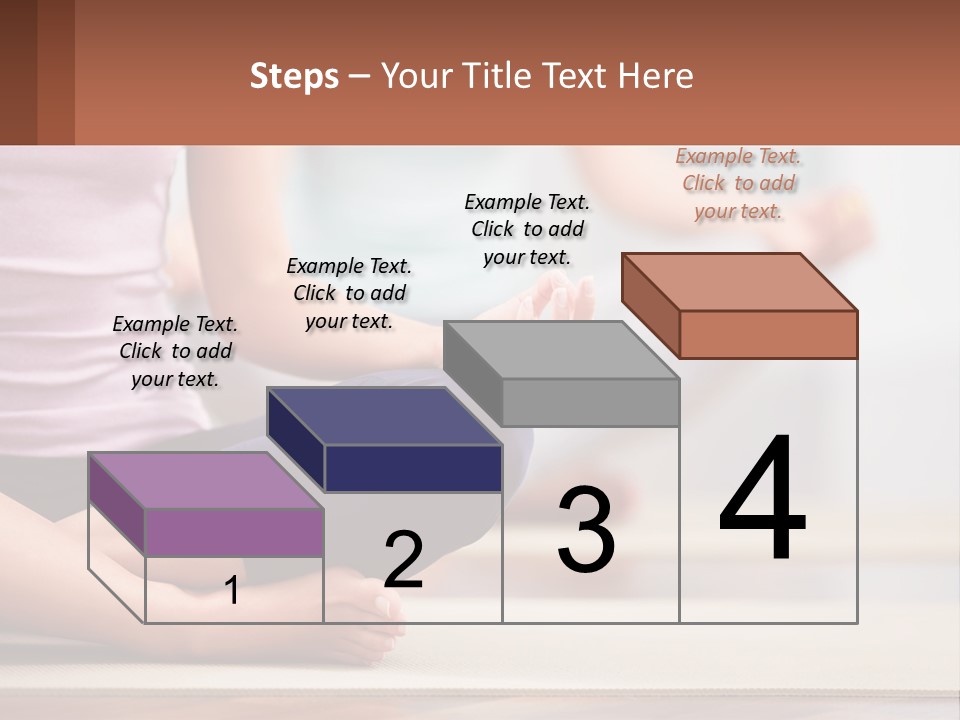 A Woman Sitting In A Yoga Position With Her Hands In The Air PowerPoint Template