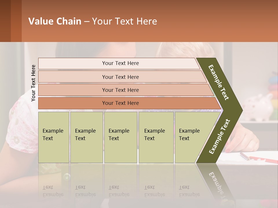 A Woman And A Child Are Sitting At A Table PowerPoint Template